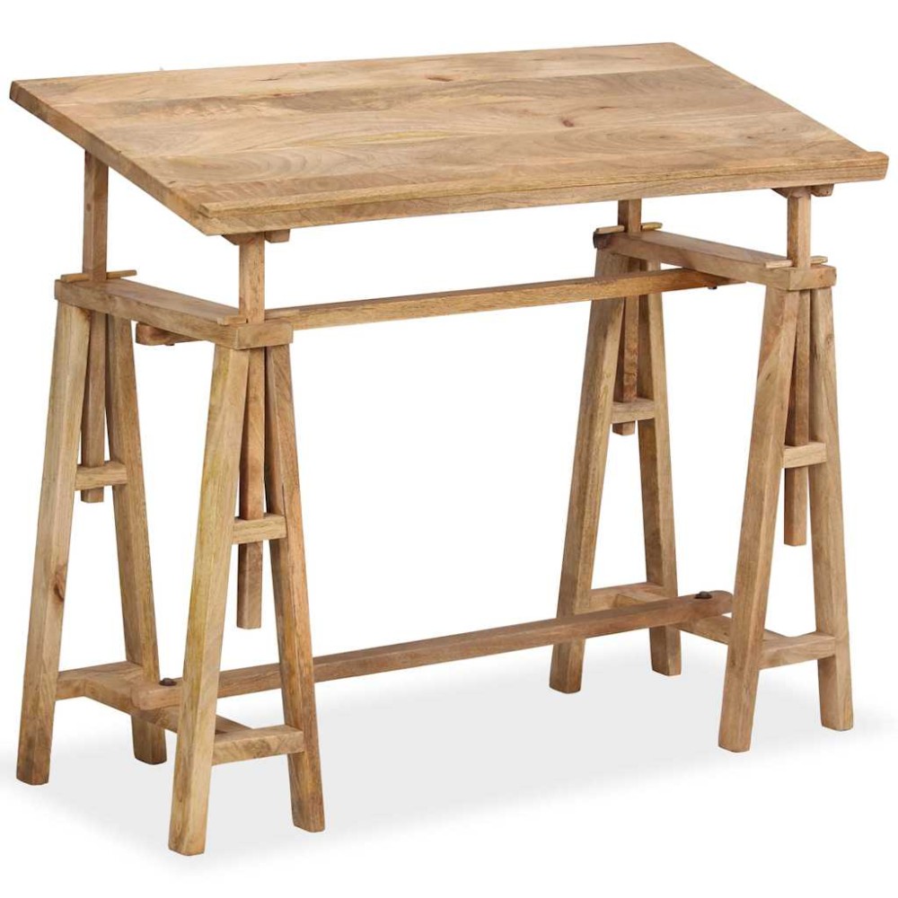vidaXL Γραφείο Σχεδιαστήριο 116x50x76cm από Μασίφ Ξύλο Μάνγκο 1 τεμ.