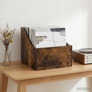 vidaXL Κουτί LP Καπνισμένο Ξύλο Δρυός 37 x 33 x 32 εκ.