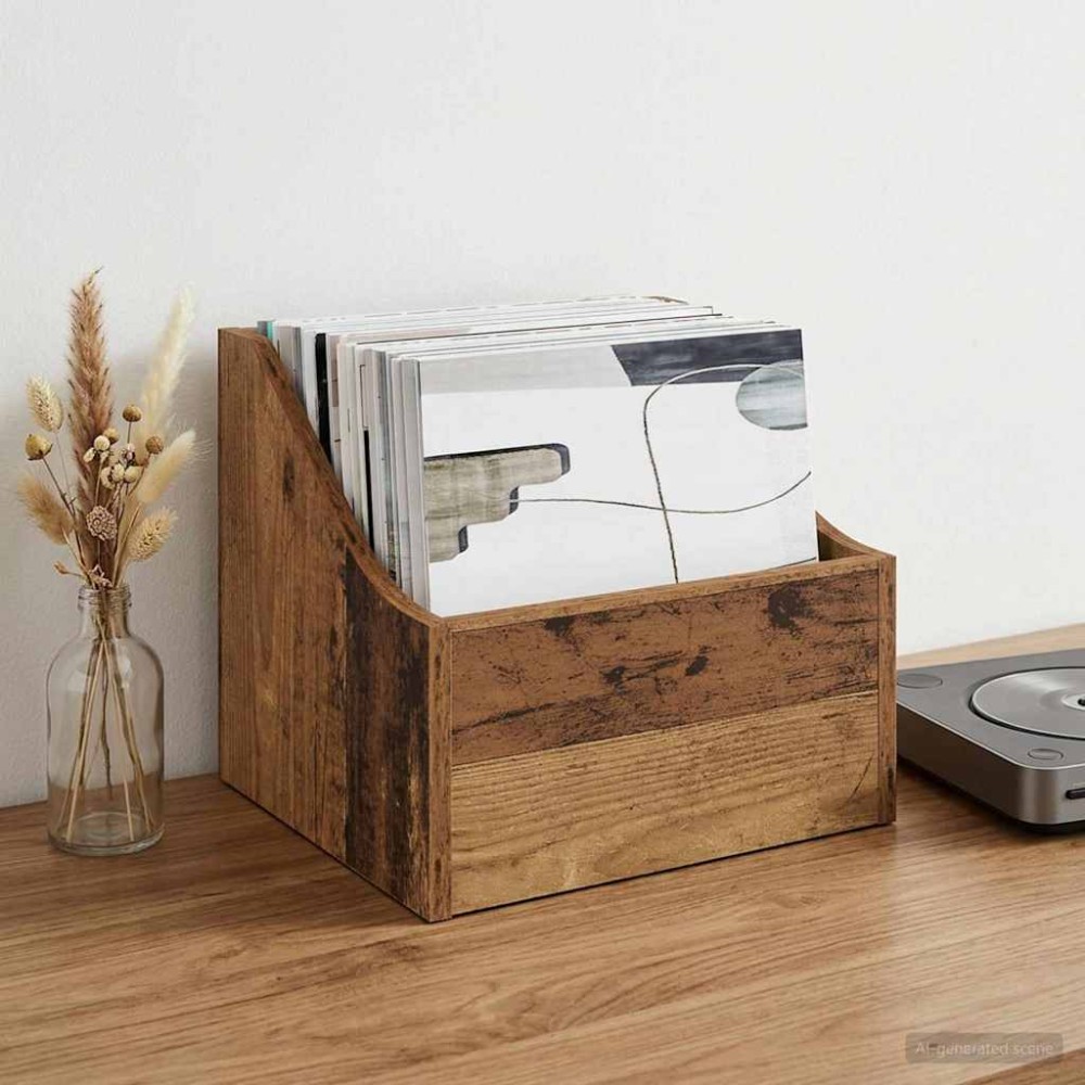 vidaXL Κουτί LP Παλαιωμένο ξύλο 37 x 33 x 32 εκ. Επεξεργασμένο Ξύλο