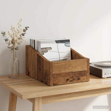 vidaXL Κουτί LP Παλαιωμένο ξύλο 23 x 33 x 16 εκ. Επεξεργασμένο Ξύλο