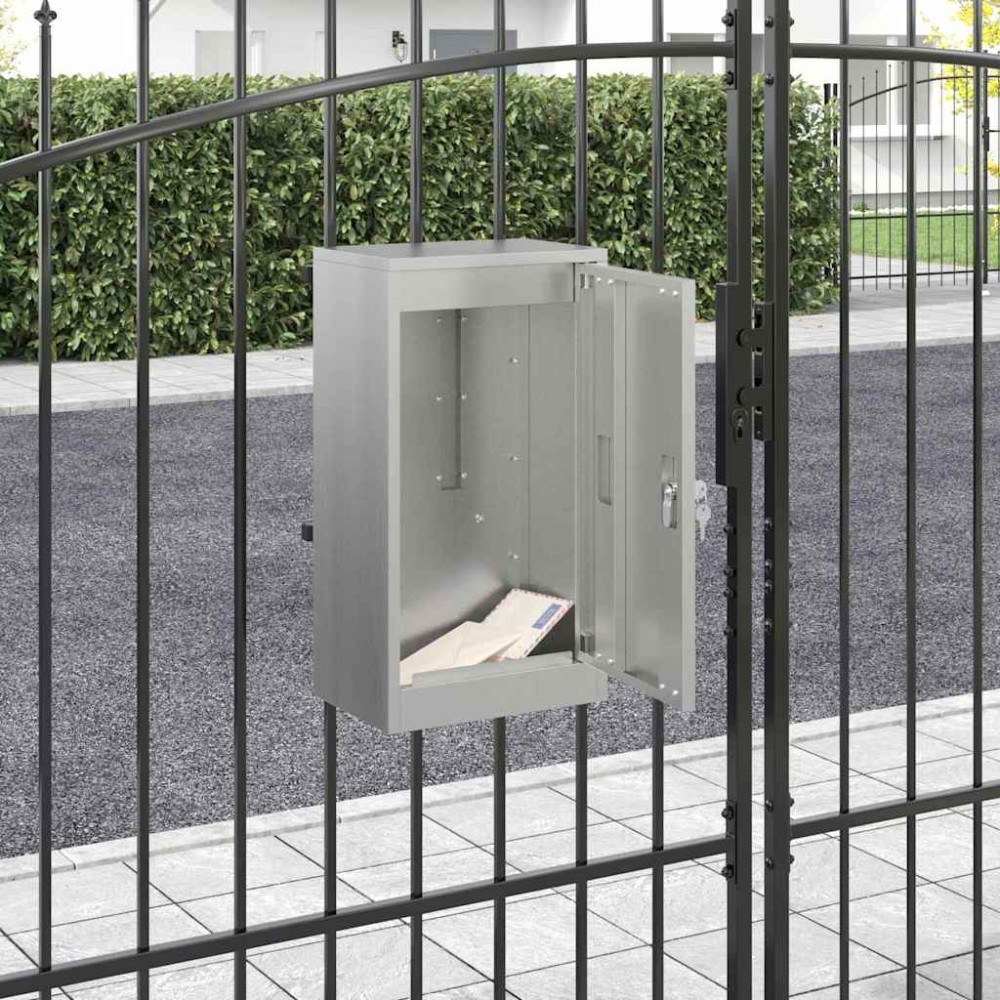 vidaXL γραμματοκιβώτιο Μαύρο 30 x 20 x 55 εκ. Επικαλυμμένος Χάλυβας