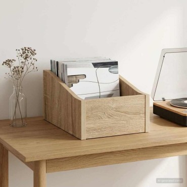 vidaXL Κουτί LP Sonoma Δρυς 23 x 33 x 16 εκ. Επεξεργασμένο Ξύλο