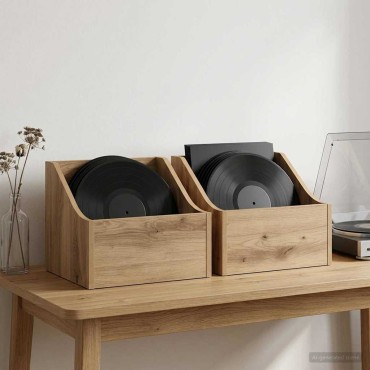 vidaXL Κουτί LP 2 τμχ. Artisan Δρυς 37 x 33 x 32 εκ.