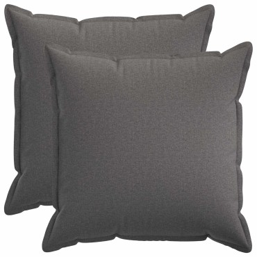 vidaXL Κάλυμμα Μαξιλαριού 2 pcs HOUTEN Ανοιχτό γκρι 80 x 80 cm