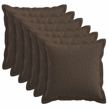 vidaXL Μαξιλάρι με μαξιλάρι HOUTEN 6 τεμ. Taupe Ψεύτικο Λινό