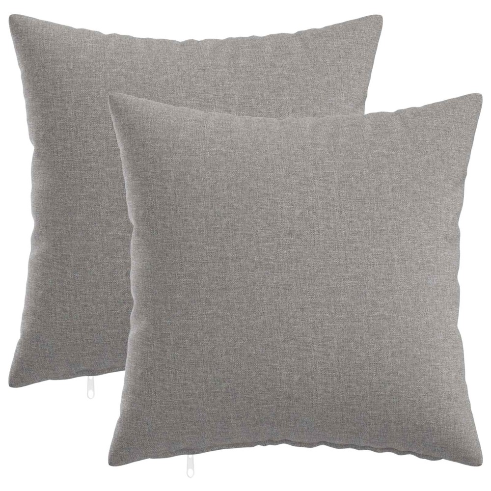 vidaXL Μαξιλάρι με μαξιλάρι HEERLEN 2 τμχ. Σκίουρος Γκρί Ύφασμα