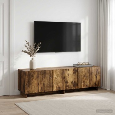vidaXL Βάση TV 140x34.5x40cm Καπνισμένο Ξύλο Δρυός