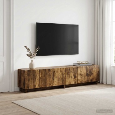 vidaXL Βάση TV 180x34,5x40cm Καπνισμένο Ξύλο Δρυός