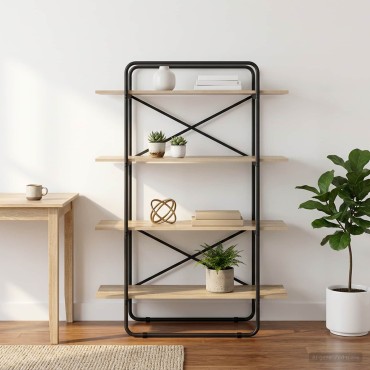 vidaXL Ράφι Βιβλίων 4 επίπεδα 100x35x140cm PB Sonoma Δρυς 1 τεμ.