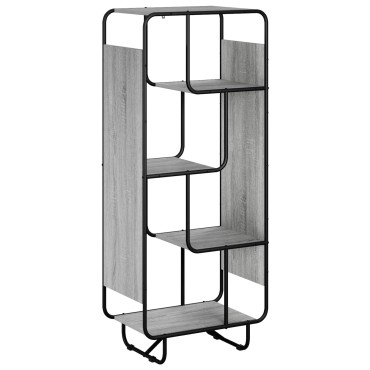 vidaXL Ψηλός μπουφές Γκρι Sonoma 60x37.5x144cm Επεξεργασμένο Ξύλο 1 τεμ.