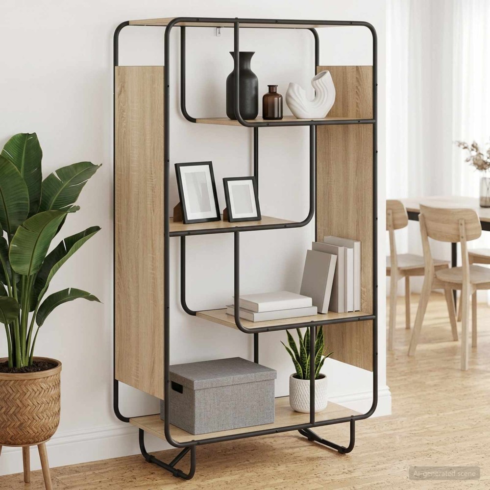vidaXL Ψηλός μπουφές Sonoma Δρυς 80x37.5x144cm Επεξεργασμένο Ξύλο 1 τεμ.