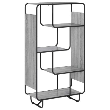 vidaXL Ψηλός μπουφές Γκρι Sonoma 80x37.5x144cm Επεξεργασμένο Ξύλο 1 τεμ.