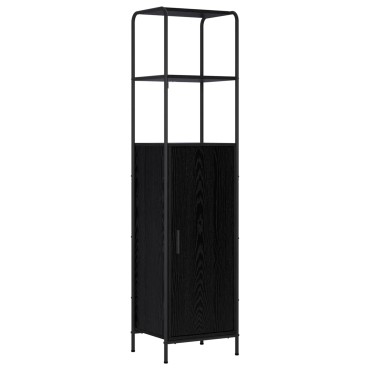 vidaXL Highboard Μαύρη Δρυς 40x33x161cm Επεξεργασμένο Ξύλο 1 τεμ.