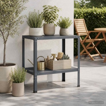 vidaXL Τραπέζι φύτευσης 100 x 50 x 80 εκ Χάλυβας με επίστρωση πούδρας