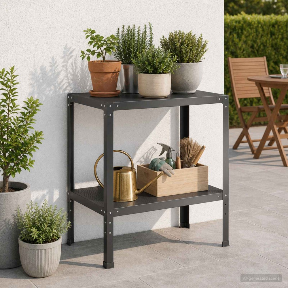 vidaXL Τραπέζι φύτευσης 100 x 50 x 80 εκ Χάλυβας με επίστρωση πούδρας