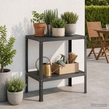 vidaXL Τραπέζι φύτευσης 100 x 50 x 80 εκ Χάλυβας με επίστρωση πούδρας