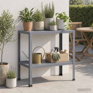 vidaXL Τραπέζι φύτευσης 80 x 50 x 80 cm Χάλυβας με επίστρωση πούδρας