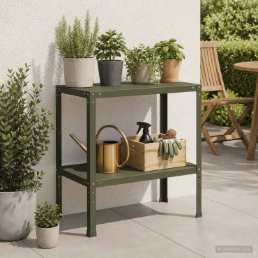 vidaXL Τραπέζι φύτευσης 100 x 50 x 80 εκ Χάλυβας με επίστρωση πούδρας