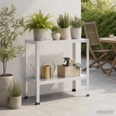 vidaXL Τραπέζι φύτευσης 80 x 40 x 80 cm Χάλυβας με επίστρωση πούδρας