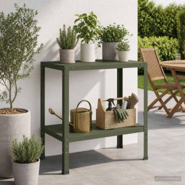 vidaXL Τραπέζι φύτευσης 80 x 50 x 80 cm Χάλυβας με επίστρωση πούδρας