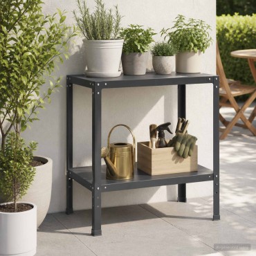 vidaXL Τραπέζι φύτευσης 80 x 50 x 80 cm Χάλυβας με επίστρωση πούδρας