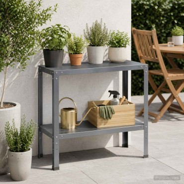 vidaXL Τραπέζι φύτευσης 100 x 40 x 80 cm Χάλυβας με επίστρωση πούδρας