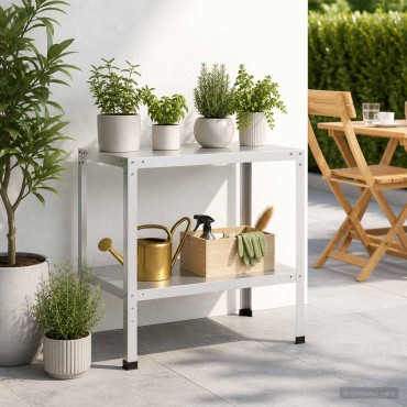 vidaXL Τραπέζι φύτευσης 80 x 50 x 80 cm Χάλυβας με επίστρωση πούδρας