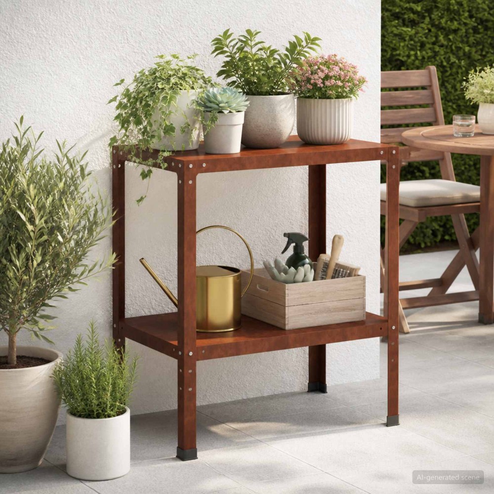 vidaXL Τραπέζι φύτευσης 80 x 50 x 80 cm Ατσάλι Σκληρυθέν στον Αέρα