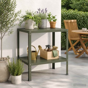 vidaXL Τραπέζι φύτευσης 60 x 50 x 80 cm Χάλυβας με επίστρωση πούδρας