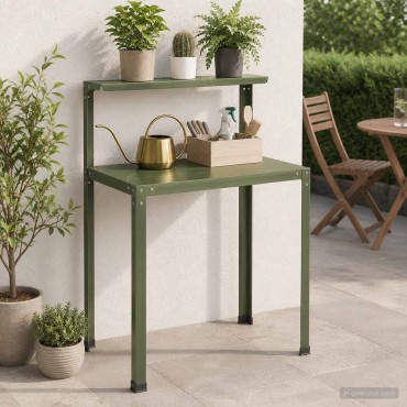vidaXL Τραπέζι φύτευσης 60 x 50 x 104 cm Χάλυβας με επίστρωση πούδρας