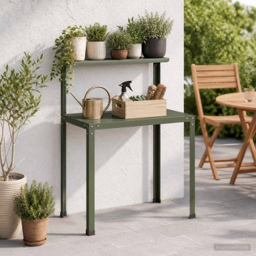 vidaXL Τραπέζι φύτευσης 80 x 50 x 104 cm Χάλυβας με επίστρωση πούδρας