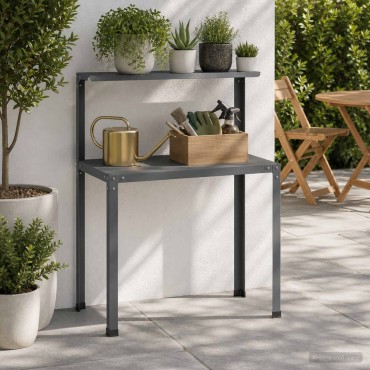 vidaXL Τραπέζι φύτευσης 80 x 50 x 104 cm Χάλυβας με επίστρωση πούδρας