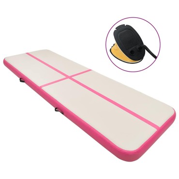 vidaXL Στρώμα Ενόργανης Φουσκωτό Ροζ 800 x 100 x 20 εκ. PVC με Τρόμπα