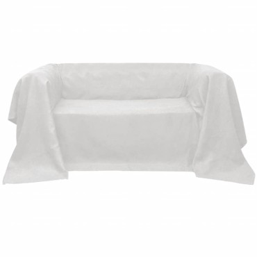 Κάλυμμα Καναπέ Κρεμ 140 x 210 εκ. από Micro-suede