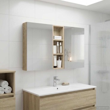 vidaXL Σετ Ντουλαπιών Μπάνιου 3 τεμ. 100x10,5x60,5 εκ