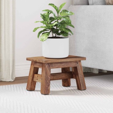 vidaXL Σκαμνί Φυσικό 30x20x20cm Ξύλο Μαόνι