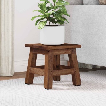 vidaXL Σκαμνί Φυσικό 26x26x26cm Ξύλο Μαόνι