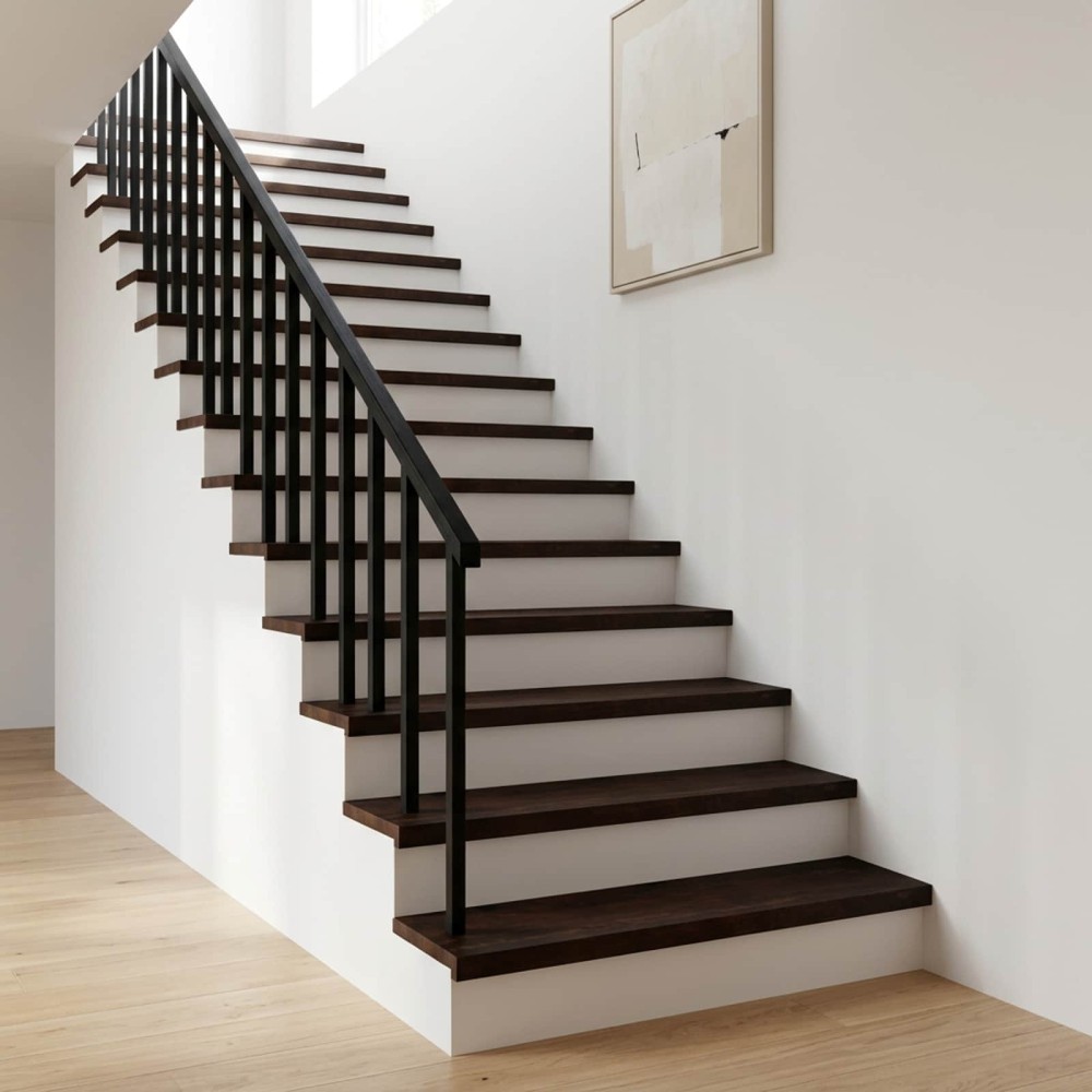 vidaXL Σκαλοπάτια 8 τεμ. 100 x 25 x 2 cm Σκούρο Καφέ Στερεό ξύλο οξιάς