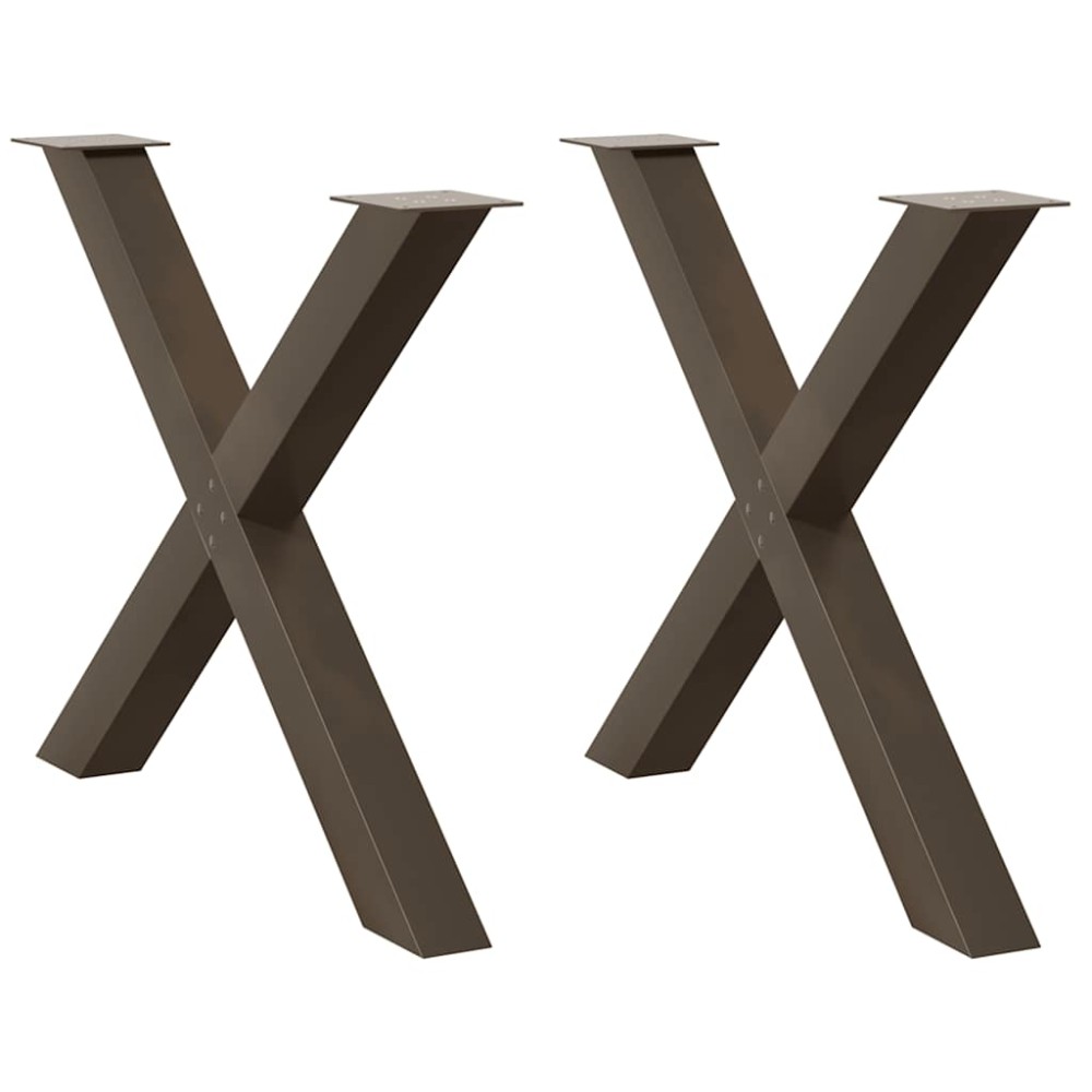 vidaXL Πόδια Τραπεζαρίας σε Σχήμα Χ, 2 τεμ. από Φυσικό Ατσάλι 90x(72-73)cm Ατσάλι vidaXL Πόδια Τραπεζαρίας σε Σχήμα Χ, 2 τεμ. από Φυσικό Ατσάλι 90x(72-73)cm Ατσάλι