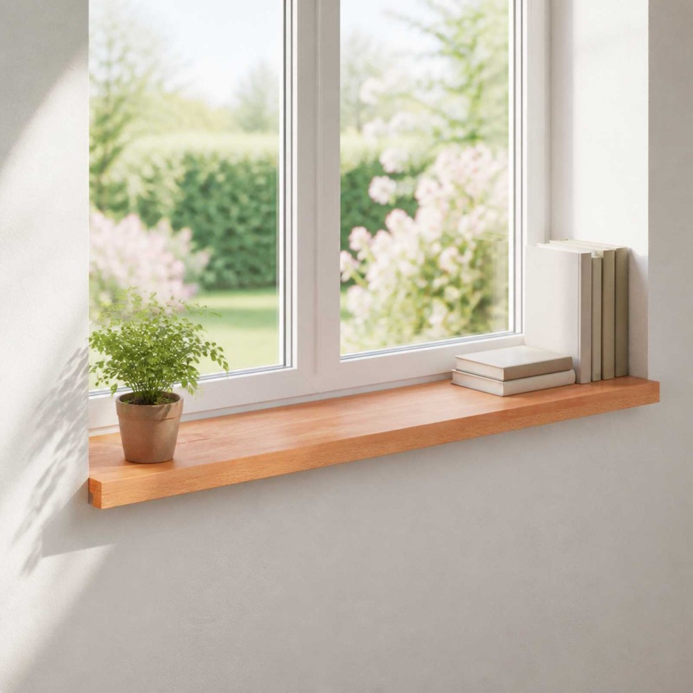vidaXL Παράθυρα 2 τμχ. Λακαρισμένο 70 x 40 x 2 cm Στερεό ξύλο οξιάς