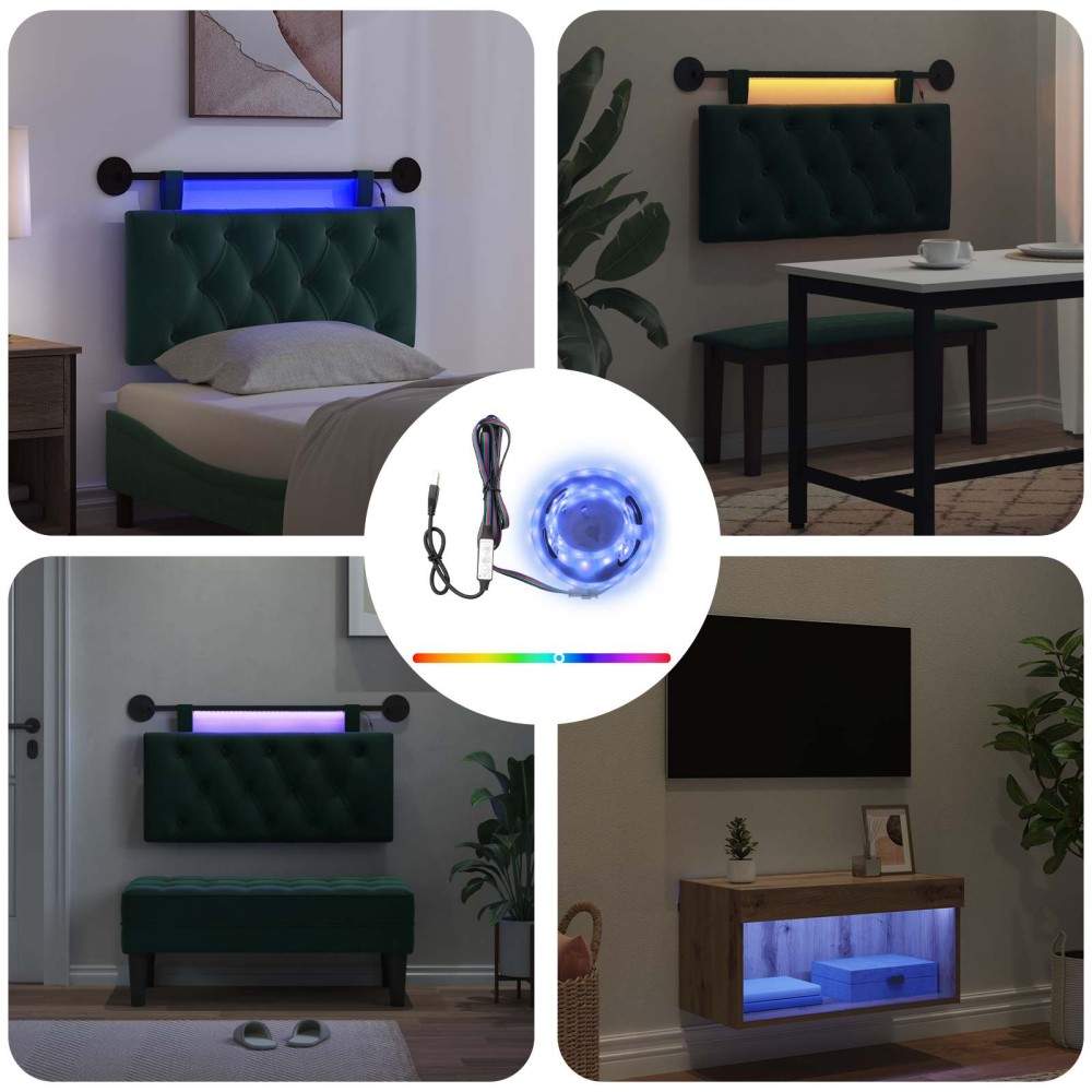 vidaXL Λωρίδα LED με LED ταινίες φωτός Μαύρο SMD5050
