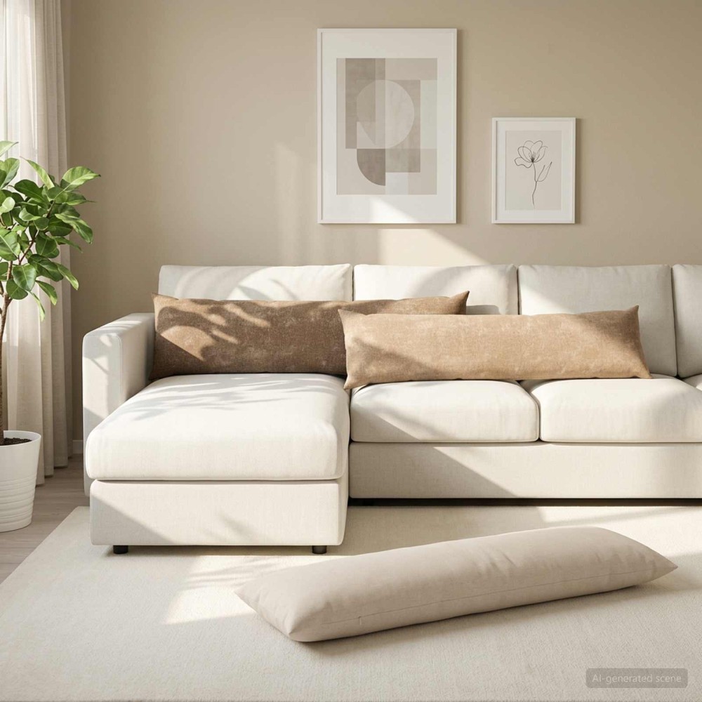 vidaXL Κάλυμμα Μαξιλαριού 2 τμχ. HEERLEN Taupe 40 x 145 εκ.