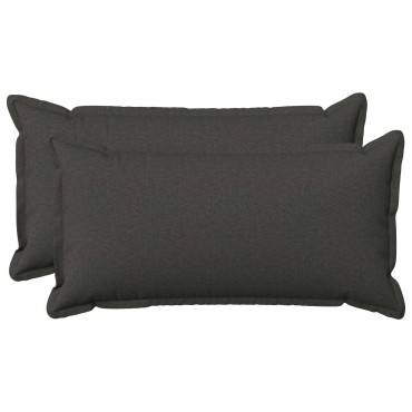 vidaXL Κάλυμμα Μαξιλαριού 2 pcs HOUTEN Σκούρο Γκρι 40 x 80 cm