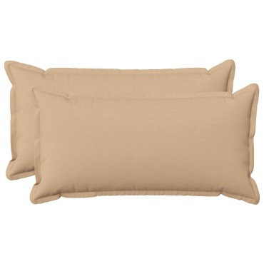 vidaXL Κάλυμμα Μαξιλαριού 2 pcs HOUTEN Κρεμ 40 x 80 cm Ψεύτικο Λινό