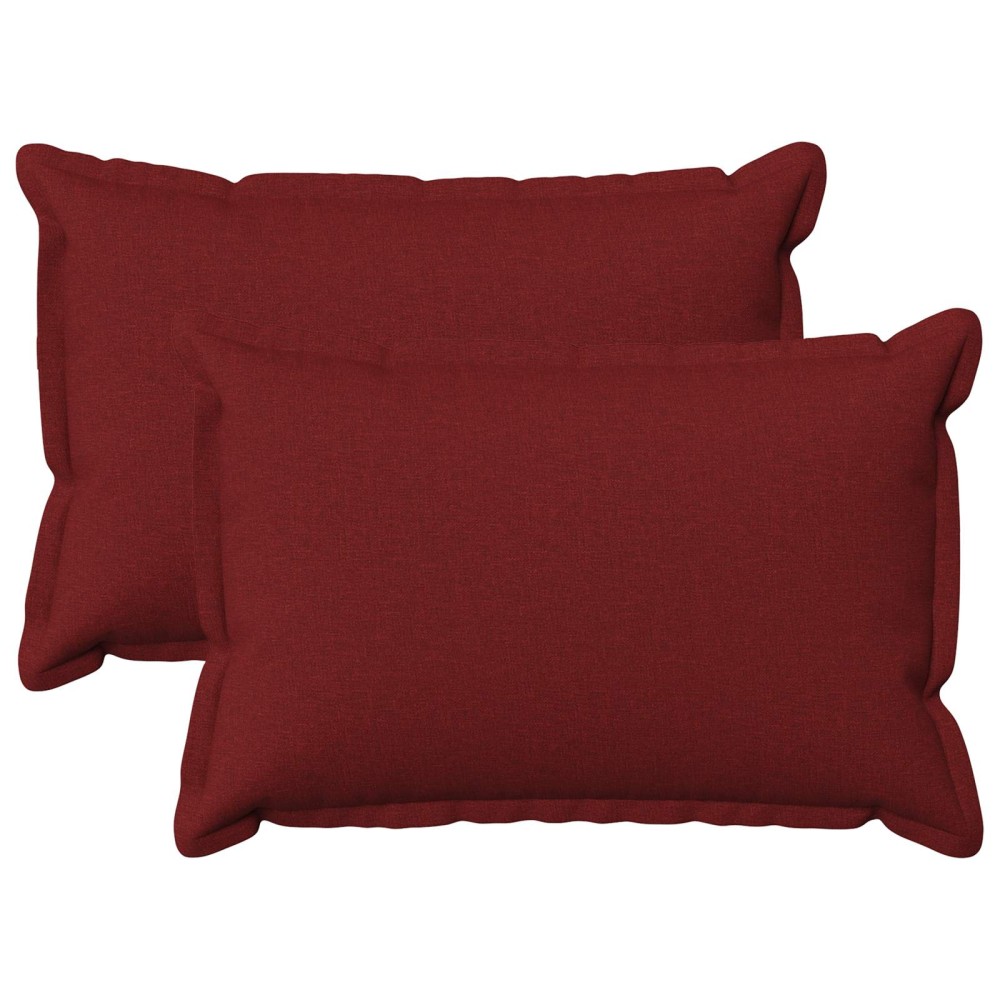 vidaXL Κάλυμμα Μαξιλαριού 2 pcs HOUTEN Κόκκινο 50 x 80 cm Ψεύτικο Λινό