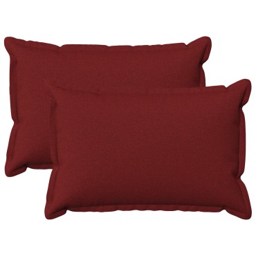 vidaXL Κάλυμμα Μαξιλαριού 2 pcs HOUTEN Κόκκινο 50 x 80 cm Ψεύτικο Λινό