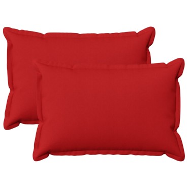 vidaXL Κάλυμμα Μαξιλαριού 2 pcs HOUTEN Κόκκινο 50 x 80 cm Ψεύτικο Λινό