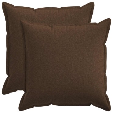vidaXL Κάλυμμα Μαξιλαριού 2 pcs HOUTEN Καφέ 80 x 80 cm Ψεύτικο Λινό