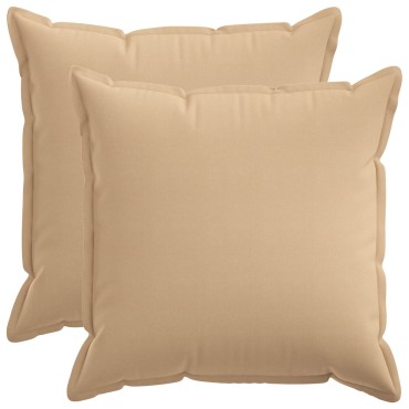 vidaXL Κάλυμμα Μαξιλαριού 2 pcs HOUTEN Κρεμ 80 x 80 cm Ψεύτικο Λινό