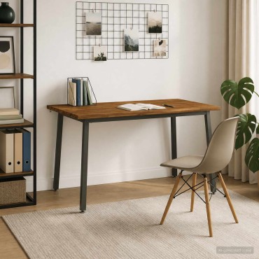 vidaXL 140x70x75cm Στερεό Ξύλο Ακακίας Φυσικό και Καφέ Ορθογώνιος